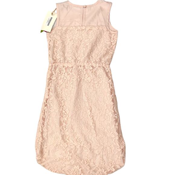 NWT Joyfolie Mia Joy Pink Lace Dress - Picture 5 of 5
